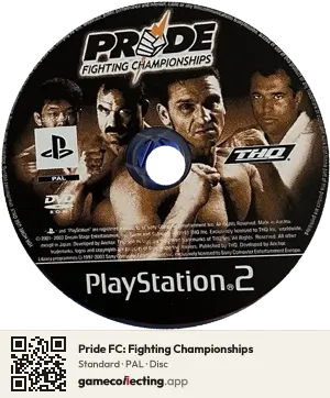 Pride FC: Fighting Championships PlayStation 2, PAL disc