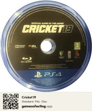 Cricket 19 PlayStation 4, PAL disc