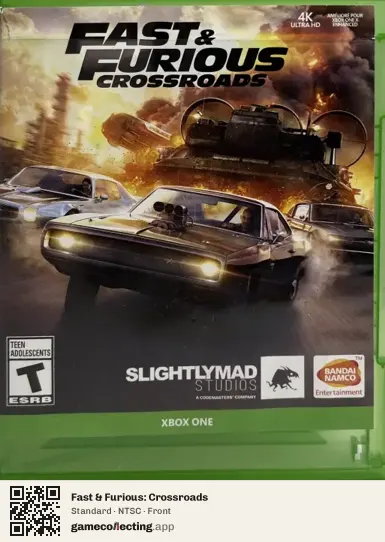Fast & Furious: Crossroads Xbox One, NTSC box front
