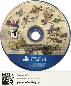 Ōkami HD PlayStation 4, NTSC disc