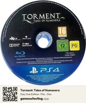 Torment: Tides of Numenera PlayStation 4, PAL disc