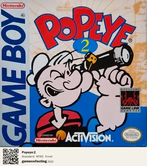 Popeye 2 Game Boy, NTSC box front