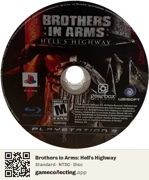 Brothers in Arms: Hell's Highway PlayStation 3, NTSC disc