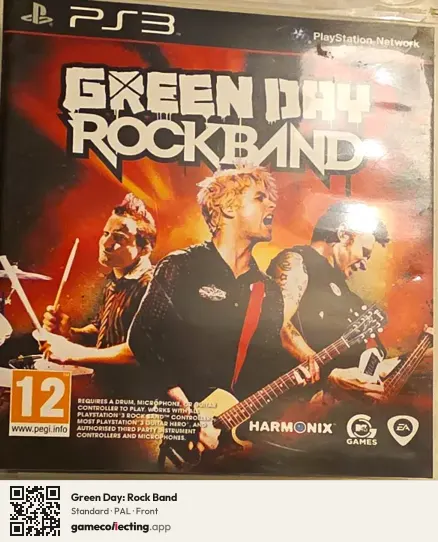 Green Day: Rock Band PlayStation 3, PAL box front