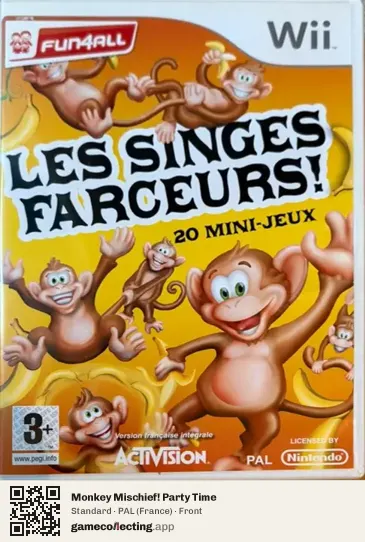 Monkey Mischief! Party Time Nintendo Wii, France box front