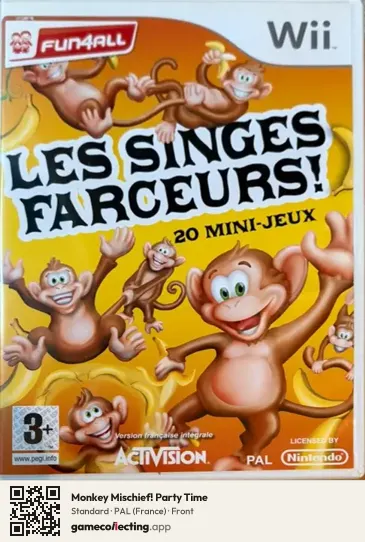 Monkey Mischief! Party Time Nintendo Wii, France box front