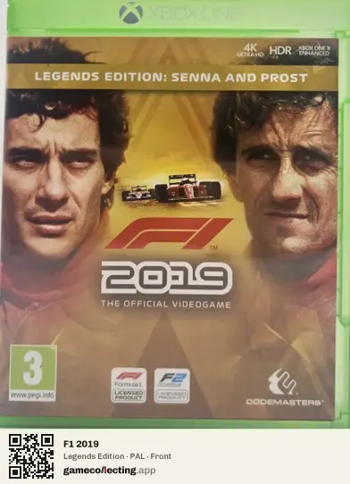 F1 2019 Xbox One, PAL box front