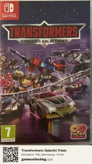 Transformers: Galactic Trials Nintendo Switch, Germany box front