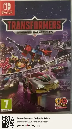 Transformers: Galactic Trials Nintendo Switch, Germany box front