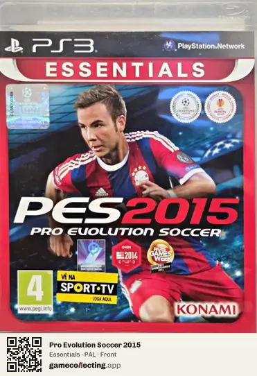 Pro Evolution Soccer 2015 PlayStation 3, PAL box front