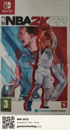 NBA 2K22 Nintendo Switch, PAL box front