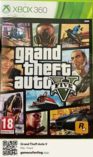 Grand Theft Auto V Xbox 360, PAL box front