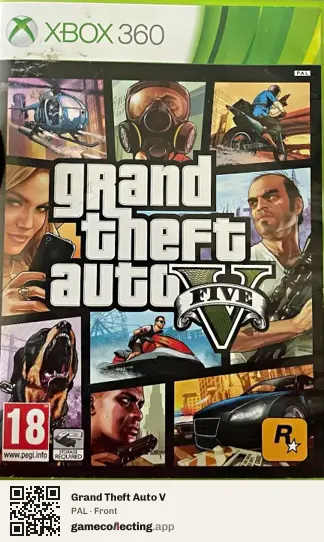 Grand Theft Auto V Xbox 360, PAL box front