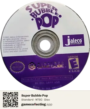 Super Bubble Pop Nintendo GameCube, NTSC disc