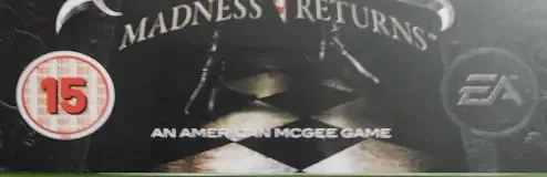 Alice: Madness Returns, the BBFC circle on its front