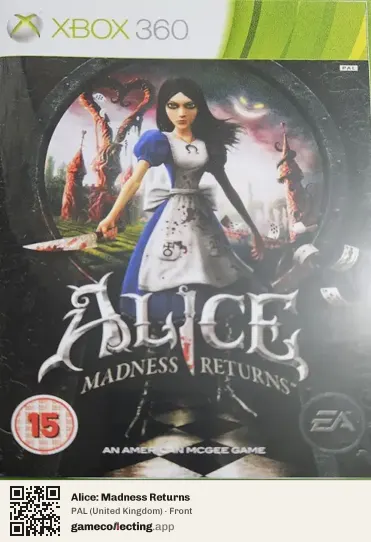 Alice: Madness Returns Xbox 360, United Kingdom box front