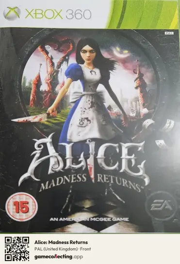 Alice: Madness Returns Xbox 360, United Kingdom box front