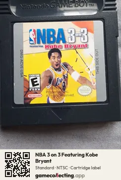 NBA 3 on 3 Featuring Kobe Bryant Game Boy Color, NTSC cartridge label