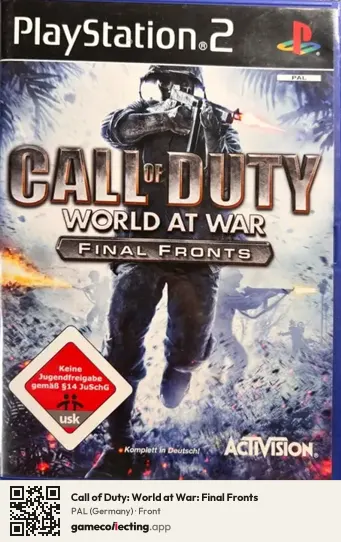Call of Duty: World at War: Final Fronts PlayStation 2, Germany box front