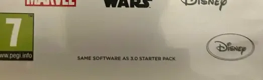 Disney Infinity 3.0, the PEGI square on its front
