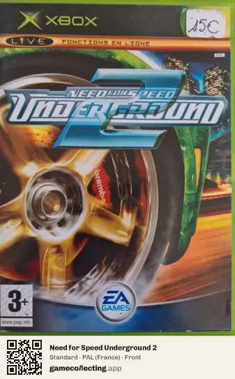 Need for Speed Underground 2 Xbox, France box front