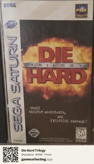 Die Hard Trilogy Sega Saturn, NTSC box front