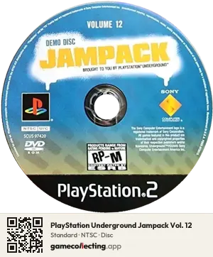 PlayStation Underground Jampack Vol. 12 PlayStation 2, NTSC disc
