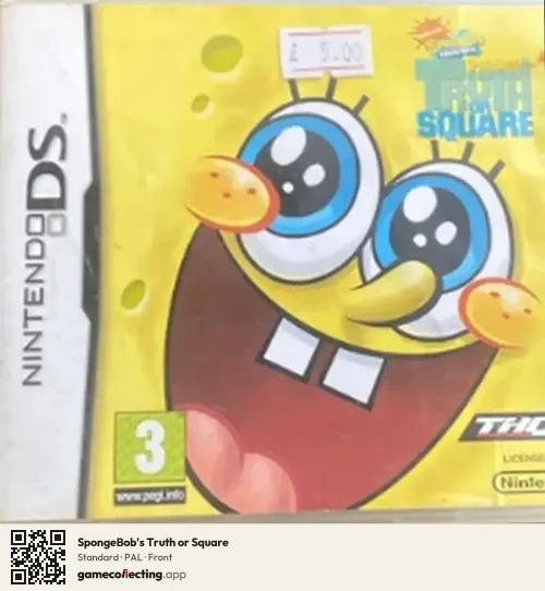 SpongeBob's Truth or Square Nintendo DS, PAL box front