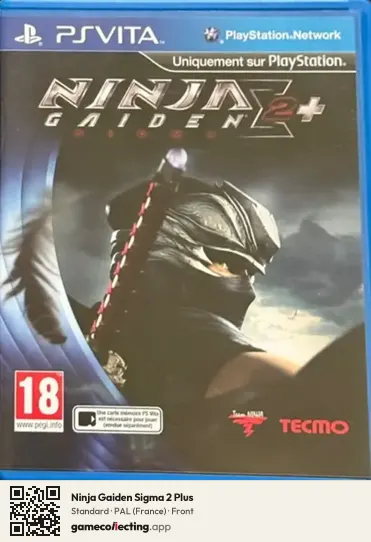Ninja Gaiden Sigma 2 Plus PlayStation Vita, France box front