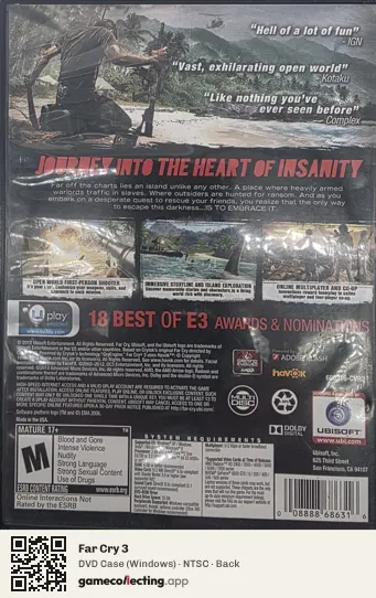 Far Cry 3 Computer, NTSC box back