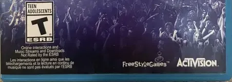 Guitar Hero Live, the ESRB box on its front