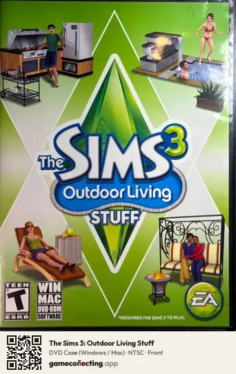 The Sims 3: Outdoor Living Stuff Computer, NTSC box front