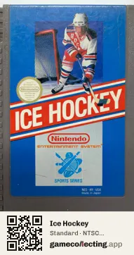 Ice Hockey Nintendo Entertainment System, NTSC cartridge label