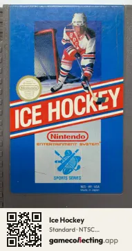 Ice Hockey Nintendo Entertainment System, NTSC cartridge label