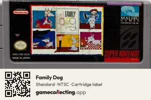 Family Dog Super Nintendo Entertainment System, NTSC cartridge label