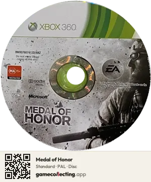 Medal of Honor Xbox 360, PAL disc