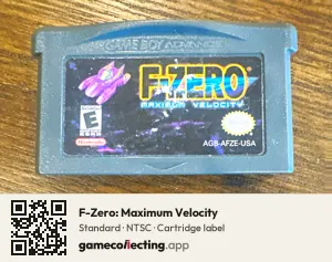 F-Zero: Maximum Velocity Game Boy Advance, NTSC cartridge label