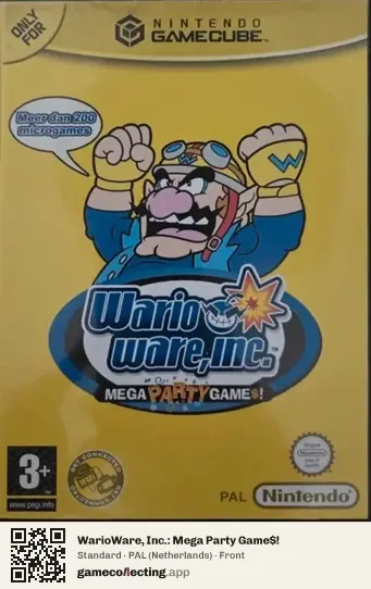 WarioWare, Inc.: Mega Party Game$! Nintendo GameCube, Netherlands box front