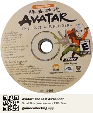 Avatar: The Last Airbender Computer, NTSC disc