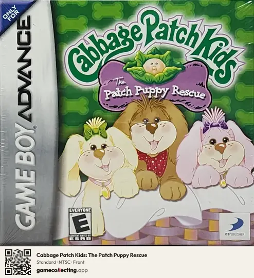 Cabbage Patch Kids: The Patch Puppy Rescue Game Boy Advance, NTSC box front