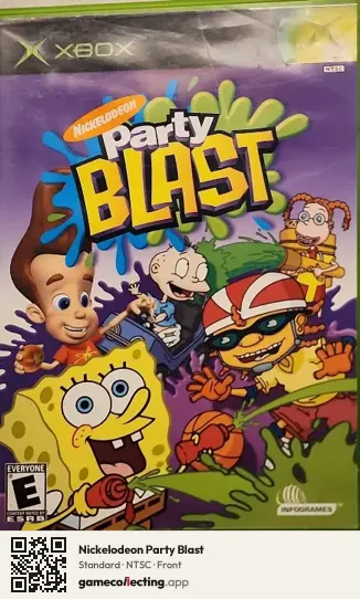 Nickelodeon Party Blast Xbox, NTSC box front