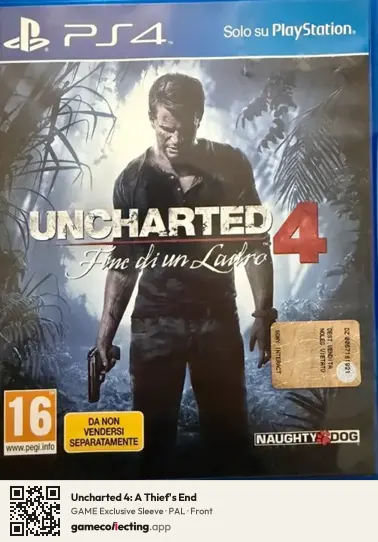 Uncharted 4: A Thief's End PlayStation 4, PAL box front