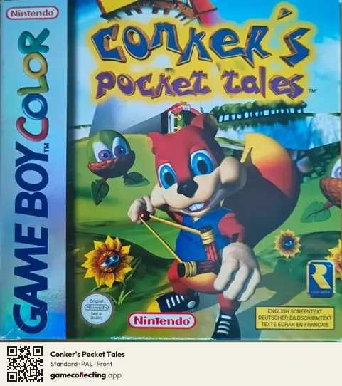 Conker's Pocket Tales Game Boy Color, PAL box front