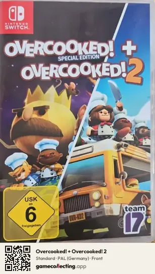 Overcooked! + Overcooked! 2 Nintendo Switch, Germany box front