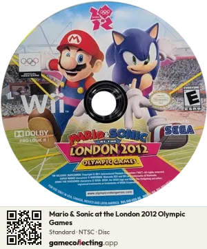 Mario & Sonic at the London 2012 Olympic Games Nintendo Wii, NTSC disc