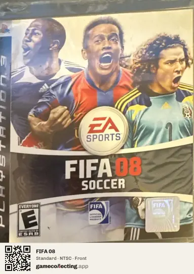 FIFA 08 PlayStation 3, NTSC box front