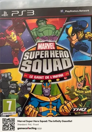 Marvel Super Hero Squad: The Infinity Gauntlet PlayStation 3, PAL box front