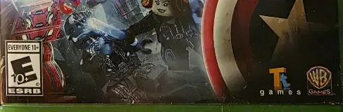 LEGO Marvel's Avengers, the ESRB box on its front