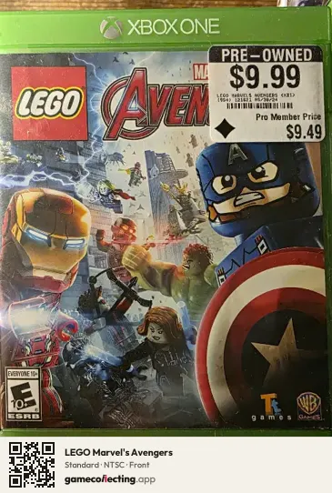 LEGO Marvel's Avengers Xbox One, NTSC box front