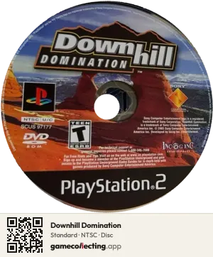 Downhill Domination PlayStation 2, NTSC disc
